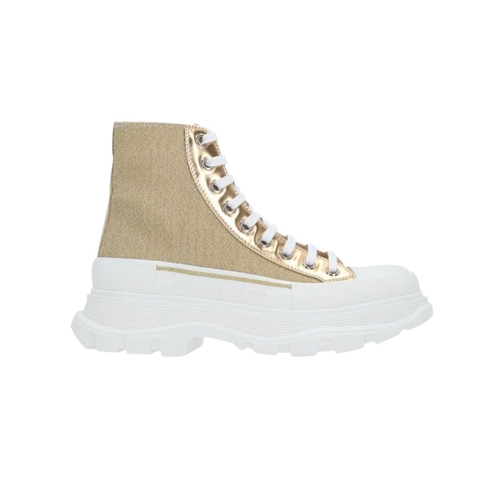 Alexander McQueen tread slide boot - Gold